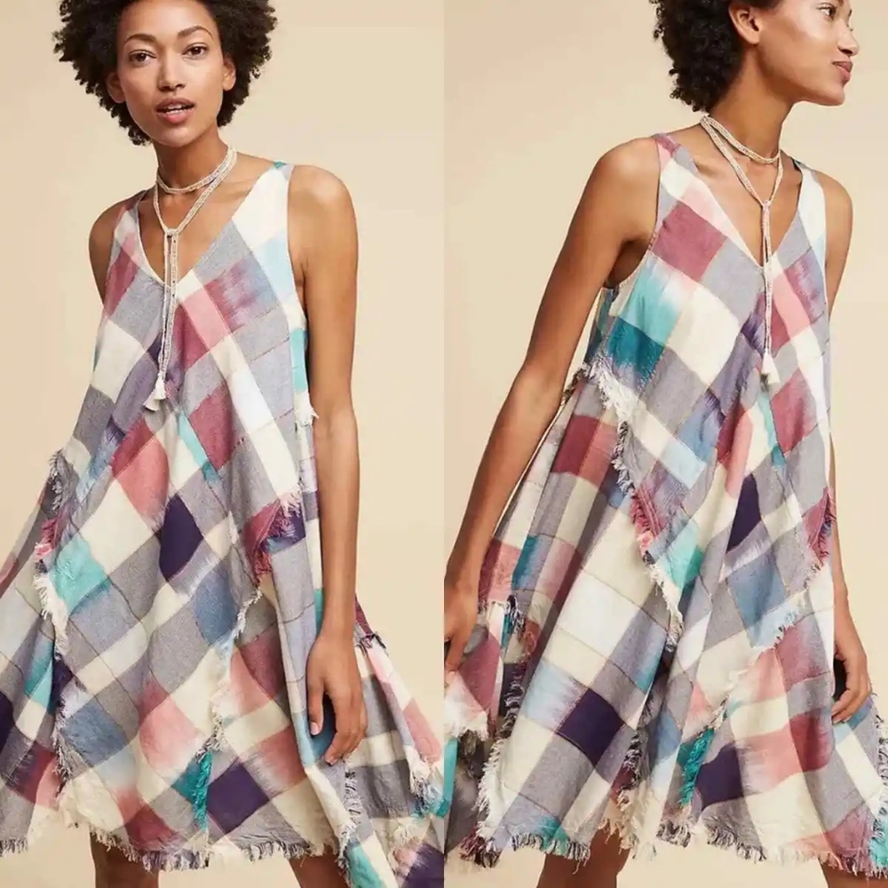 Maeve Anthropology Angela Metallic Picnic Dress